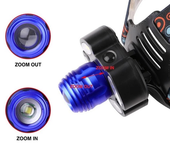 چراغ پیشانی هدلایت مدل rotary zoom سه لامپ - 2